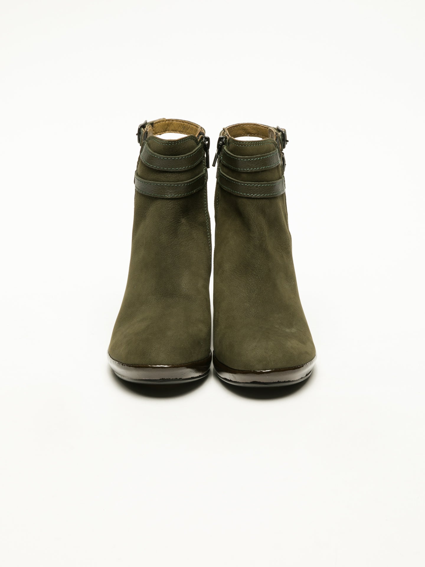 Fly London DarkGreen Buckle Ankle Boots